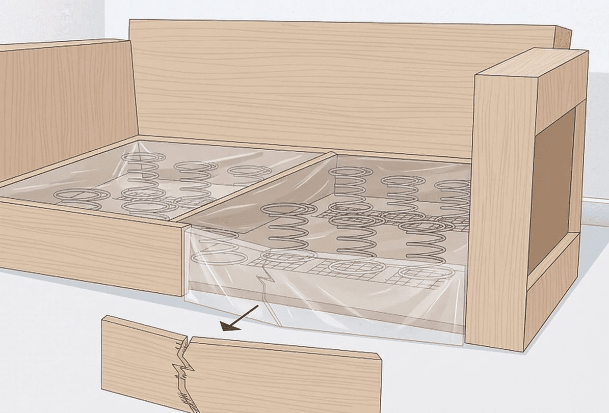 Ремонт каркаса дивана